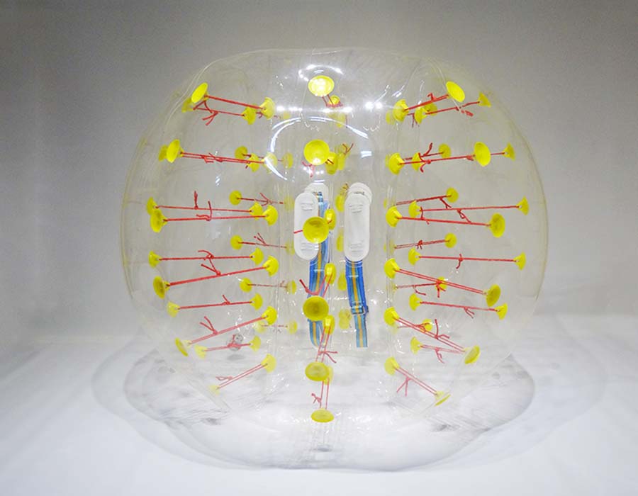 bubble foot jaune, foot en bulle