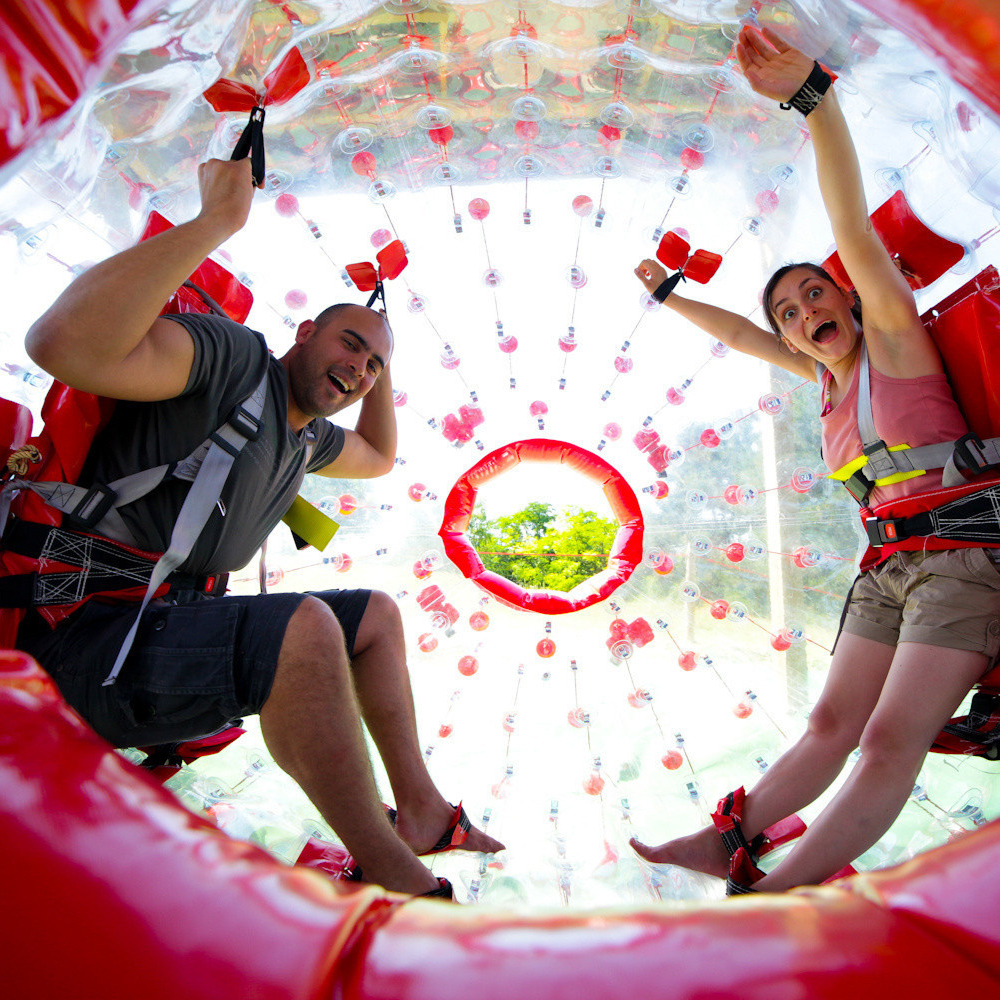 BOLA ZORB CON ARNÉS